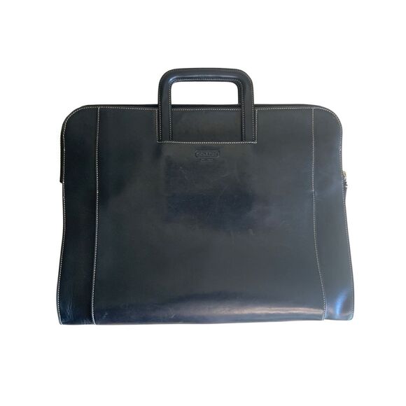 Coach Leather Briefcase Black Slim - Picture 11 of 16